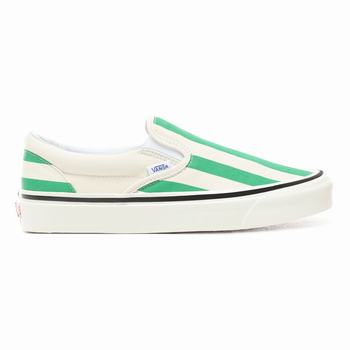 Vans Anaheim Factory Classic Slip-On 98 DX - Naisten Tennarit - Valkoinen/Turkoosi/Raita